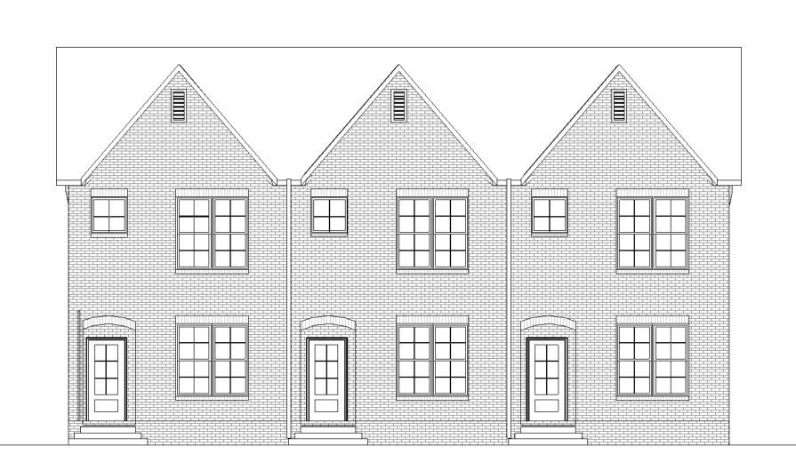 27th Street Townhouses: Elevation drawing