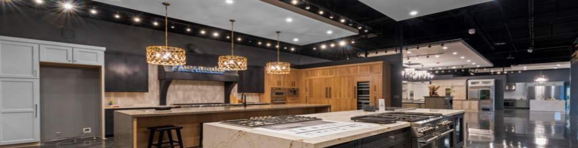 Alabama Appliance Luxury Showroom: Open ceiling + visual continuity