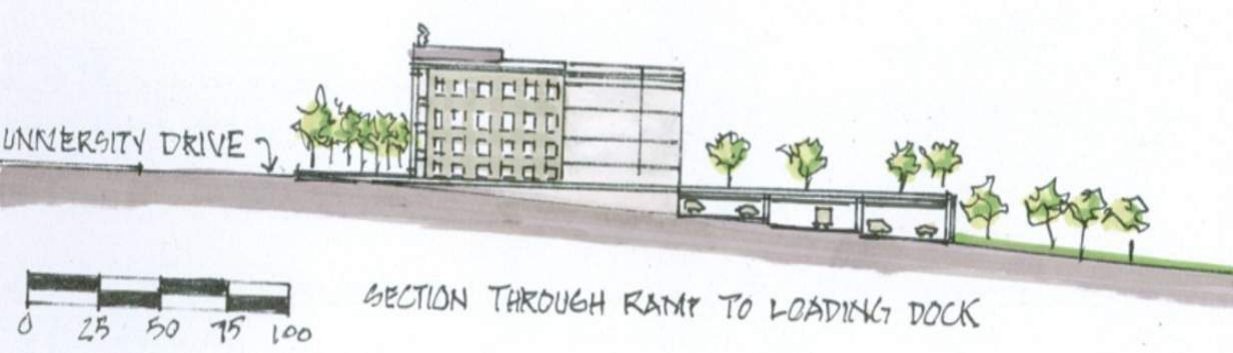 Crossroads: Section through ramp / loading relationship