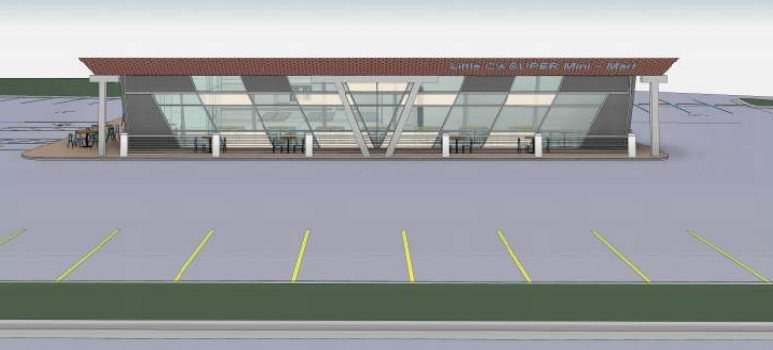 Little C's Super Mini Mart: Front elevation model